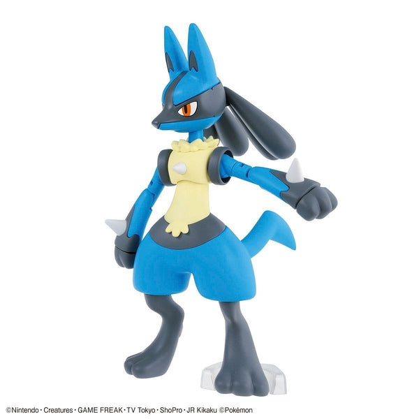 Bandai Pokemon Plamo Collection No.44 Riolu & Lucario front on view. riolu
