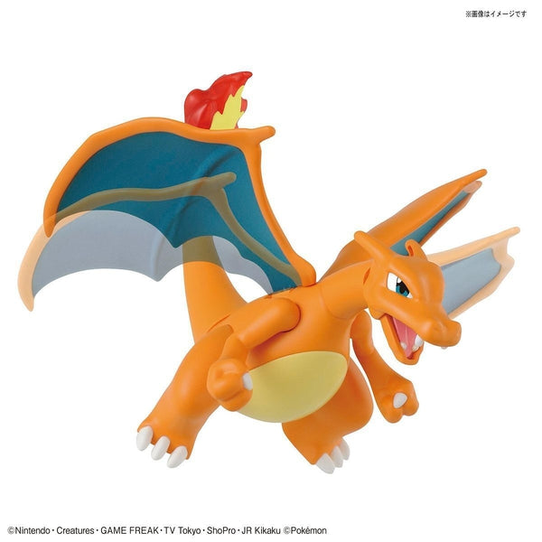 Bandai Pokemon Plamo Collection No.43 Charizard (Battle Ver.) & Dragonite vs Setcharizard angry face