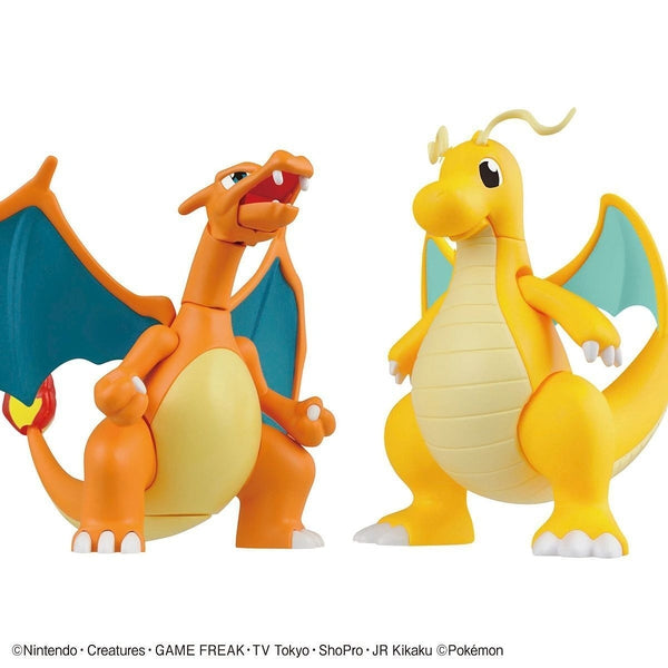 Bandai Pokemon Plamo Collection No.43 Charizard (Battle Ver.) & Dragonite vs Set