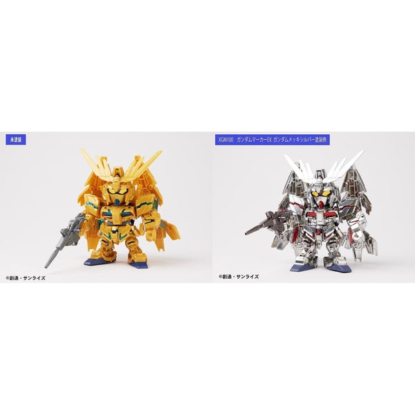Gundam Marker - EX Plated Silver sample on a SD Gundam