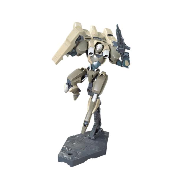 Bandai 1/144 HGIBO Hyakuri action pose with weapon. 