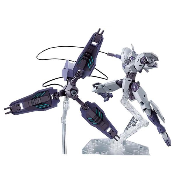 Bandai 1/144 HG Michaelis action pose with weapon. 