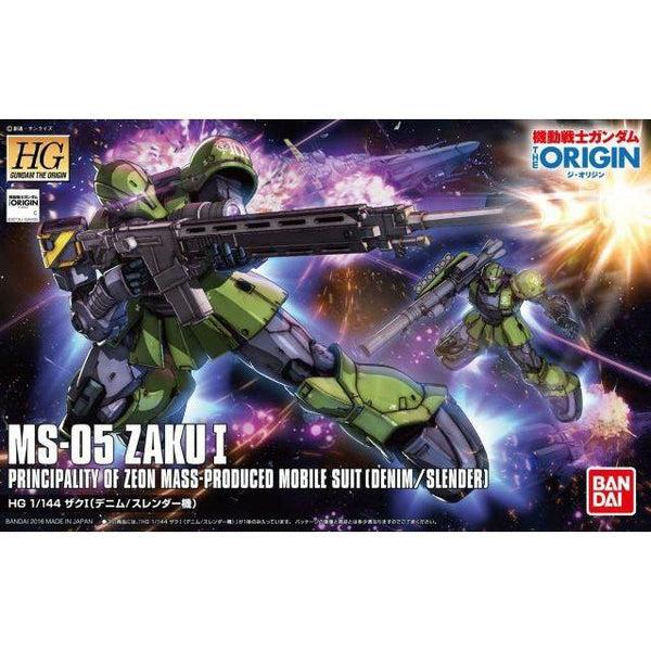 Bandai 1/144 HG00 MS-05 Zaku I (Denim/Slender) package art