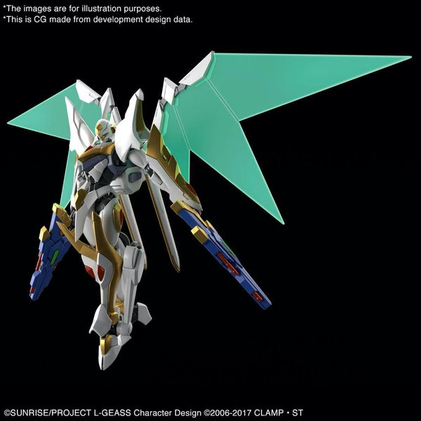 Bandai 1/35 HG Lancelot Albion action pose with weapons