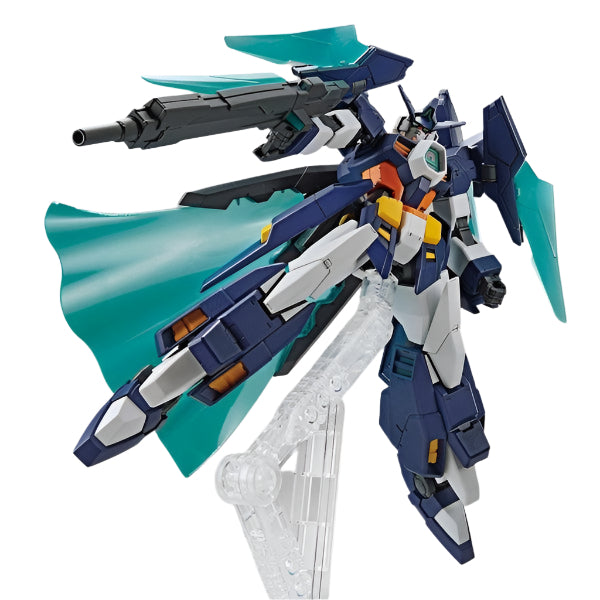 Bandai 1/144 HGBD:R Gundam Try Age Magnum action pose with weapon. 