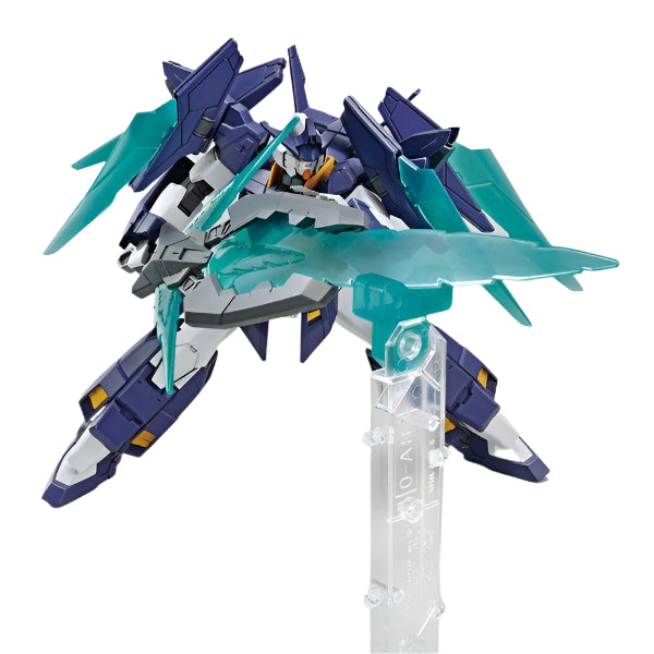Bandai 1/144 HGBD:R Gundam Try Age Magnum action pose with weapon.  2