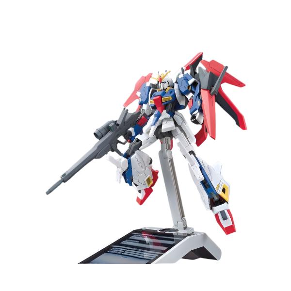 Bandai 1/144 HGBF Lightning Z Gundam action pose with weapon. 