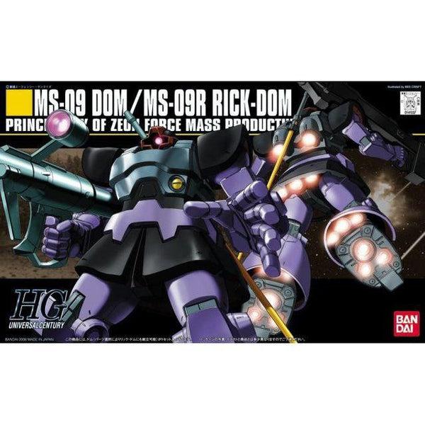 Bandai 1/144 HGUC MS-09 Dom/ MS09-R Rick Dom package artwork
