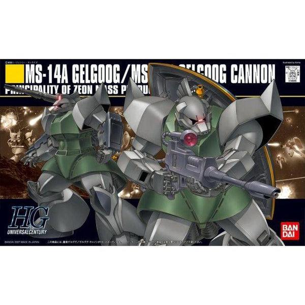 Bandai 1/144 HGUC MS-14A Gelgoog / MS-14C Gelgoog Cannon package artwork