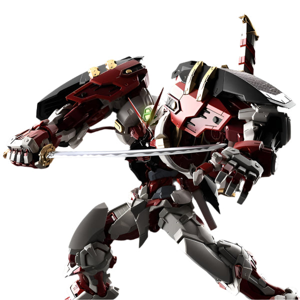 Bandai 1100 HiRM Gundam Astray Red Frame Powered Red action pose WITH SWORD