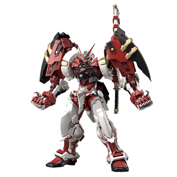 Bandai 1100 HiRM Gundam Astray Red Frame Powered Red front on view.