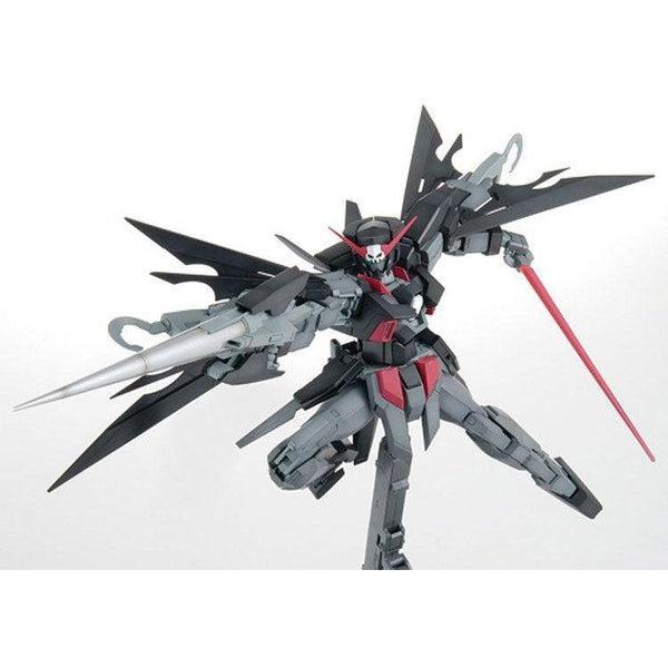 Bandai 1/100 MG Gundam Age-2 Dark Hound action pose with weapon. 