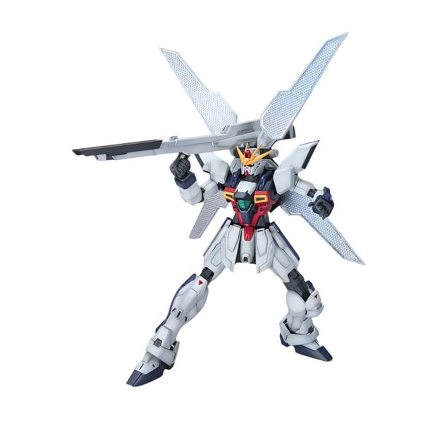 Bandai 1/100 MG GX-9900 Gundam X action pose with weapon. 