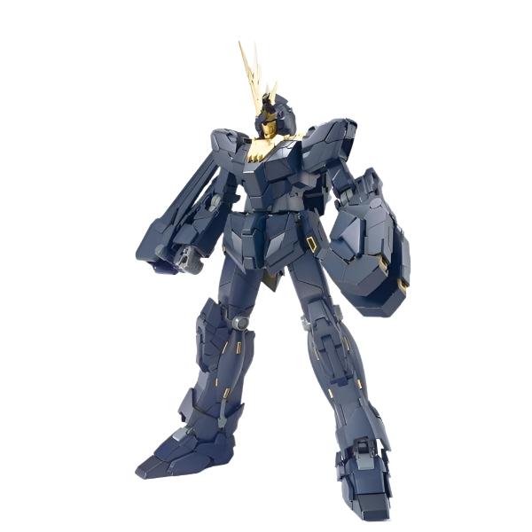 Bandai 1/100 MG Unicorn Gundam 02 Banshee front on pose 2