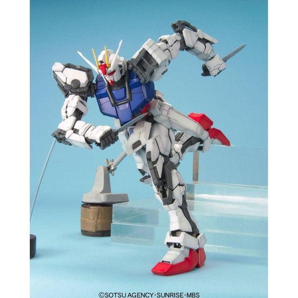 Bandai 1/60 PG Strike Gundam action pose 2