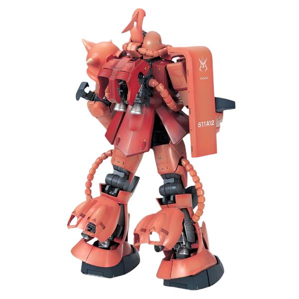 Bandai 1/60 PG MS-06S Zaku II Char Custom leg thrusters exposed