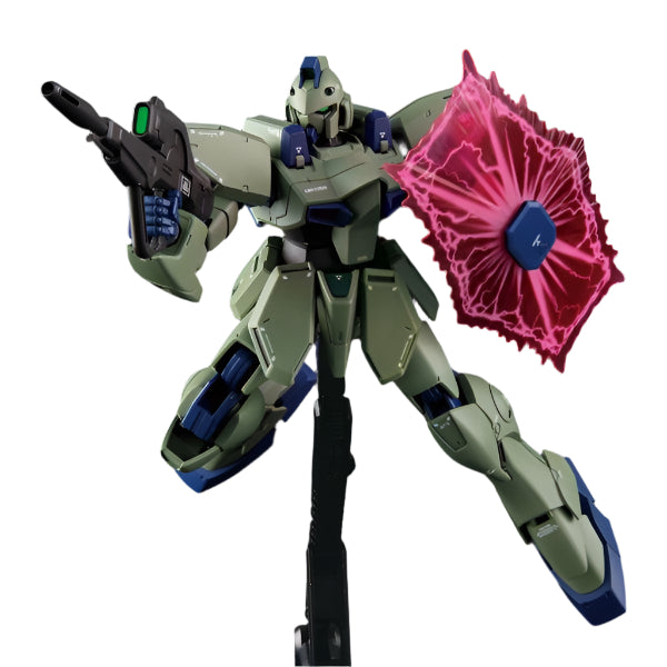 Bandai 1/100 RE Gun-EZ action pose with weapon and blast shield
