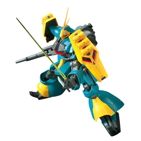 Bandai RE/100 Jagd Doga (Gyunei Guss Custom) action pose with weapon. 