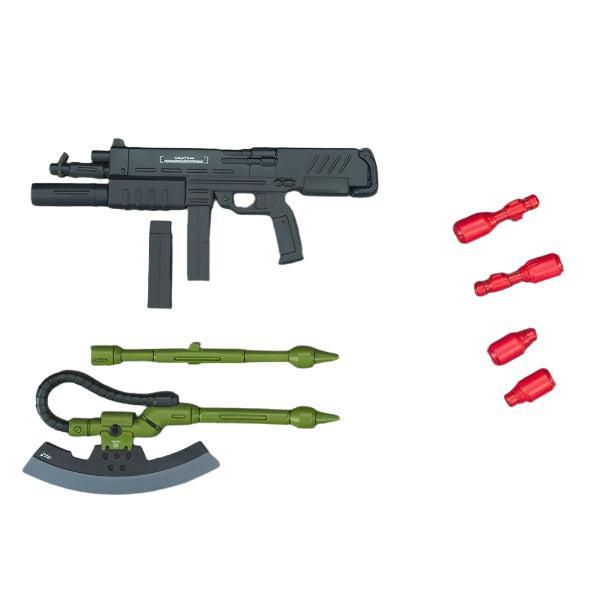 Bandai 1/100 RE MS-06FZ Zaku II Kai included accessories