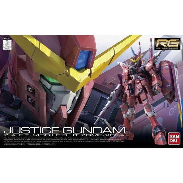 Gundam Express Australia Bandai 1/144 RG ZGMF-X09A Justice Gundam Z.A.F.T. Mobile Suit  package art