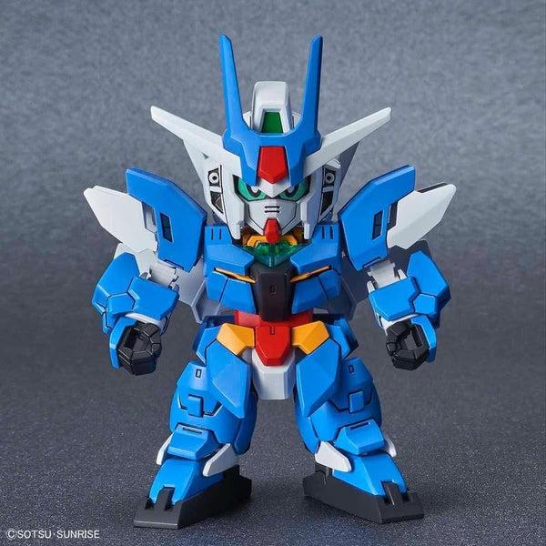 Bandai SDCS Earthree Gundam front on view. no weapons